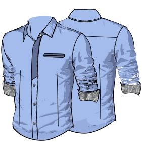 Patron ropa, Fashion sewing pattern, molde confeccion, patronesymoldes.com Camisa 9045 HOMBRES Camisas
